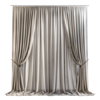 Curtains front view full length isolate on transparency background png