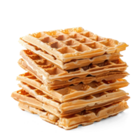 stack of waffles on a transparency background png