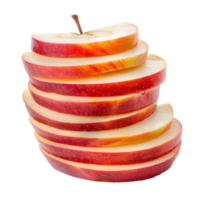 a stack of sliced red and yellow apples png