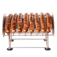 sausages on a grill with a transparent background png