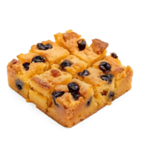a square of cake with blueberries on it png