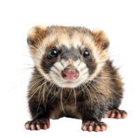 Ferrets pet front view full body isolate on white background png