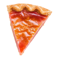 a slice of strawberry pie on a transparent background png