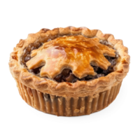 a pie with a topping isolate on transparent background png