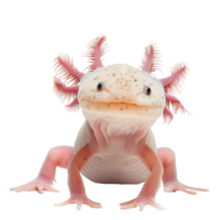 Axolotl pet side view full body isolate on white background, png