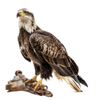 bald eagle on a branch isolate on transparent background png