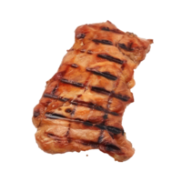 grilled pork chop on a grill isolate on transparent background png