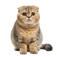 Scottish Folds cat front view full body isolate on white background png