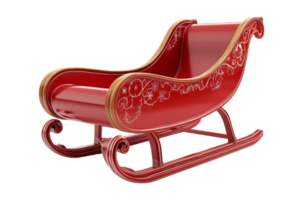 Festive holiday sleigh winter wonderland decorative item indoor side view christmas spirit png