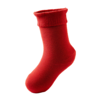 Cozy red sock display home setting product photography indoor environment close-up view comfort concept png
