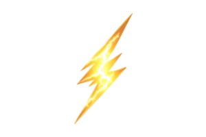 Dynamic lightning bolt symbol for graphic design and creative projects png