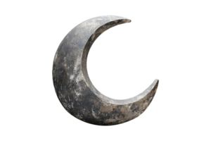 Isolated moon symbol on front view graphic design element for visual appeal png