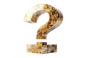 Isolated question mark symbol on for visual communication graphic design conceptual analysis png