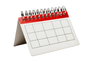 Organizing your schedule a blank calendar on a desk minimalist workspace focused planning png