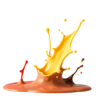 A splash of liquid is being poured into a bowl png
