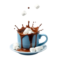 Hot chocolate with marshmallows png