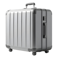 A suitcase with wheels on a black background png