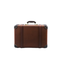 The classic brown suitcase is on a black background png