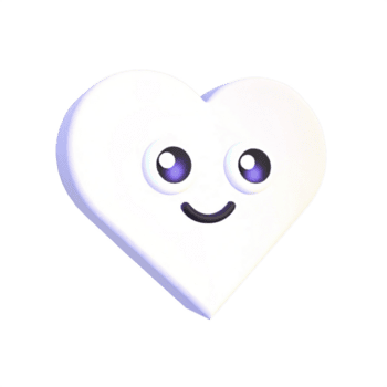 förtjusande hjärta med lekfull uttryck png