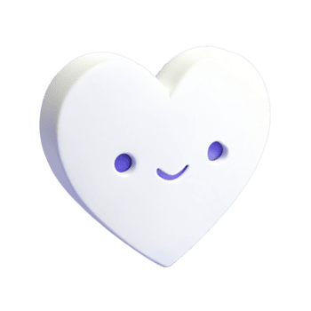 söt hjärta med leende ansikte png