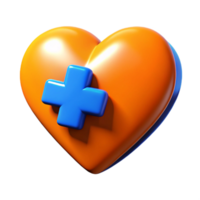 Dual Orange Heart Design Representing Unity and Affection png