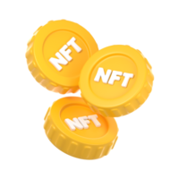 NFT Coins 3D Icon png