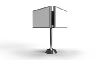billboard signboard object whie color frame banner poster template marketing design message street dicut background promotion advertisement product commercial model station mock up empty blank public png