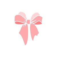 A pink bow on a white background vector