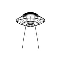 An illustration of a flying saucer vector