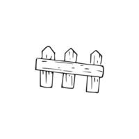 A black and white drawing of a fence vector