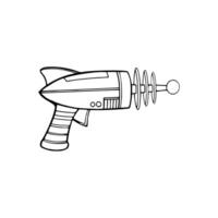 A drawing of a space gun vector