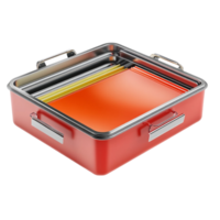 Multicolored Folders Stack on Transparent Background png
