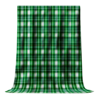 Green and White Checked Plaid Fabric Texture for Design Projects png
