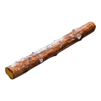 Detailed Textured Brown Log with Snow Accumulation on Surface png