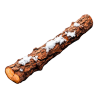 Winter Scene with Snow-Covered Log png