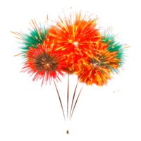Colorful Fireworks Display Lighting Up the Night Sky with Sparks png