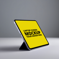 New design of tablet in trendy thin frame style psd