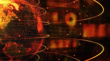 Planet Earth in a virtual environment, global digital transformation video