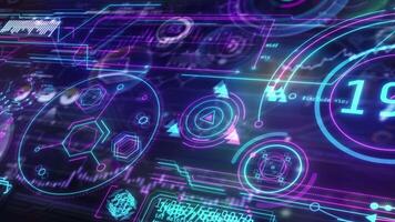 Movement of a data array in virtual space. video