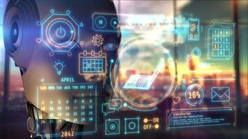 Displaying the work of artificial intelligence on the network. video