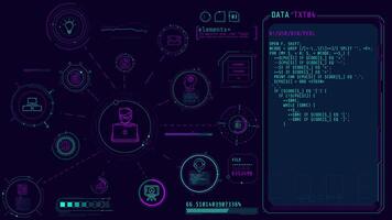 Animation of infographics about IT professional and programming. video