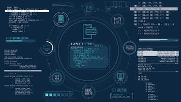 Animated infographics about accountancy and programming. video