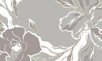 Elegant Hand Drawn Floral Background vector
