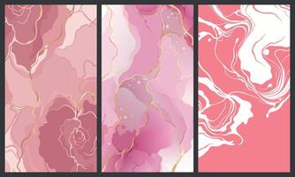 Abstract Marble Texture Background collection vector