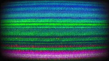 a colorful abstract painting of a rainbow video