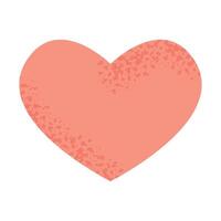 Cute heart with light texture. White isolated background. vector