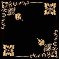 Decorative Gold frame with Background vector