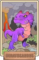 bloodthirsty prehistoric predatory dinosaur ceratosaurus vector