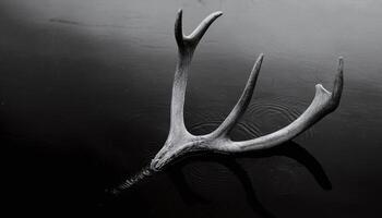 Deer Antler on Lake A Symbol of Nature's Majesty photo