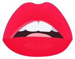Mouth illustration featuring a sleek aesthetic, suitable for a variety of creative and professional applications. isolated on white background vector
